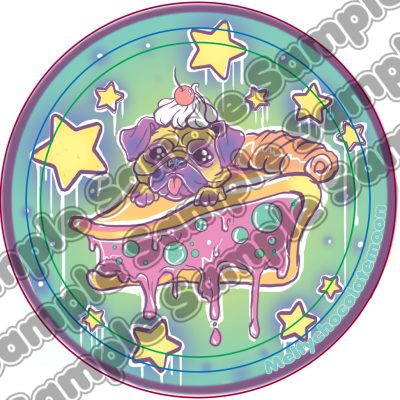 Pug Pie Badge