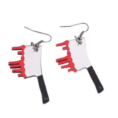 Bloody cleaver earrings